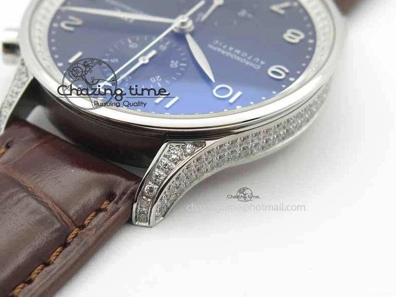 MIROTIME 0312 Unique Portuguese IW3714 Diam ZF V2 1:1 Best Edition Gray Dial On Brown Leather Strap A79350 (Slim Movement) 7250